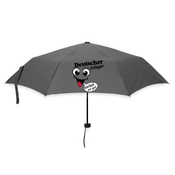 Schlager Party , Schlager Musik , einfach nur geil - Regenschirm (klein) - Grau - Vorne