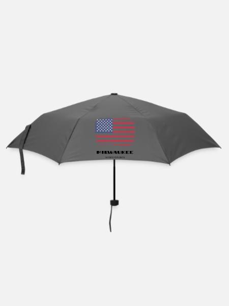 Milwaukee, Wisconsin, USA - Regenschirm (klein) - Grau