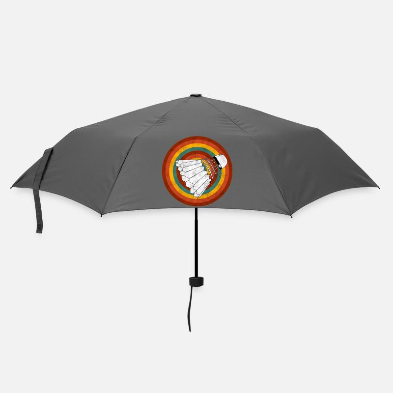 Retro Shuttlecock Neon Rings - Umbrella (small) - grey