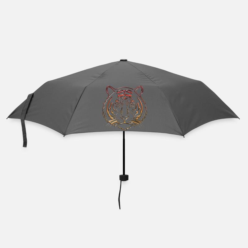 Orange chromé chrome tigre métallique - Parapluie standard - bruyère