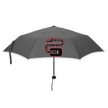 Abstrakte Gitarrenkunst - Regenschirm (klein) - Grau - Vorne