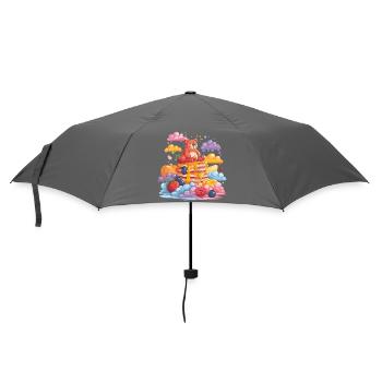 Cuddly bear on pancakes - Umbrella (small) - grey - Front