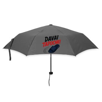Davai Tapochki | Lustiger Slawen Humor - Regenschirm (klein) - Grau - Vorne