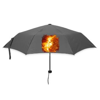 Sonnen-Protuberanzen-Kunst - Regenschirm (klein) - Grau - Vorne