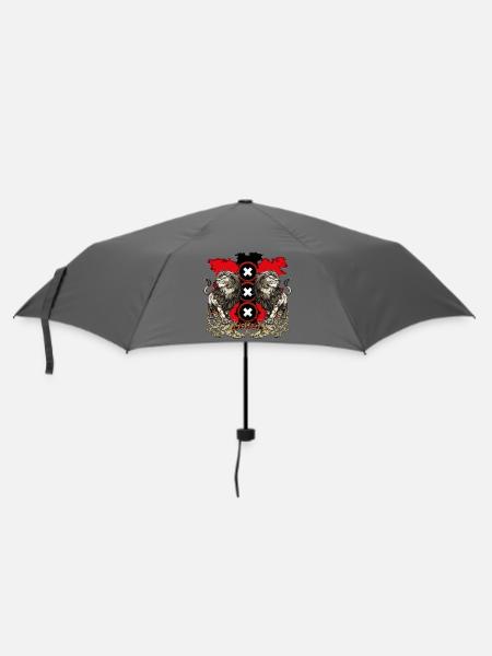Amsterdam-Wappen 2018 weiß - Regenschirm (klein) - Grau