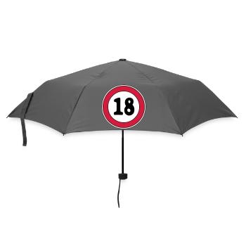 18th birthday sign - Umbrella (small) - grey - Front