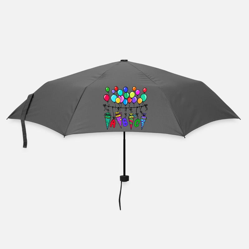 Schule Schultag Schulanfang Schulstart Lernen - Regenschirm (klein) - Grau