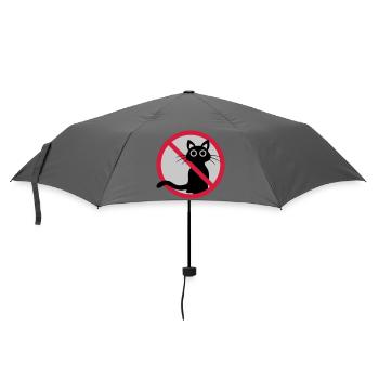 Cat forbidden sign - Umbrella (small) - grey - Front