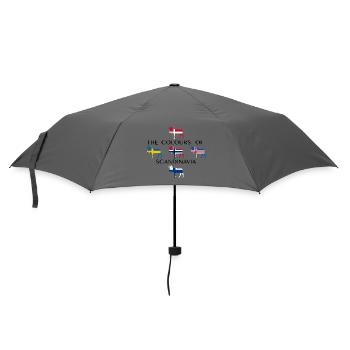 Skandinavien Flaggen Elche Farben Norwegen - Regenschirm (klein) - Grau - Vorne