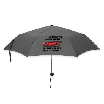 Autofahren Autofahrer Rennauto Auto Statement - Regenschirm (klein) - Grau - Vorne