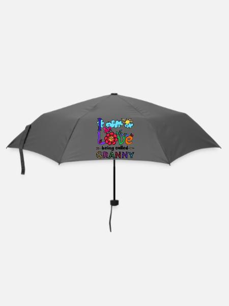 Alte Frau Großmutter Oma Statement Rentnerin - Regenschirm (klein) - Grau