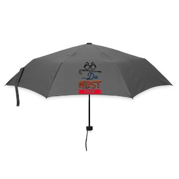 Großmutter Statement Oma Brille Sehschwäche Omi - Regenschirm (klein) - Grau - Vorne