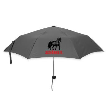 Pferde Spruch Pferdenarr Islandpferde Isländer - Regenschirm (klein) - Grau - Vorne