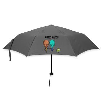 Padel Verein Ball Schläger Spieler Statement - Regenschirm (klein) - Grau - Vorne