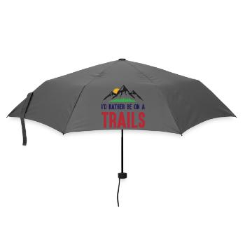 Berge - Ich bin lieber auf einem Trail - Regenschirm (klein) - Grau - Vorne