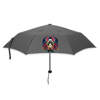Dobermann - Regenschirm (klein) - Grau - Vorne