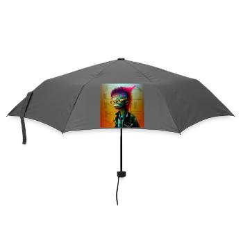 Funky Alien 05 - Umbrella (small) - grey - Front