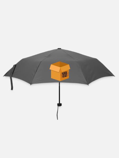 NEUER START - ABSCHIEDSGESCHENKE KARTON - Regenschirm (klein) - Grau