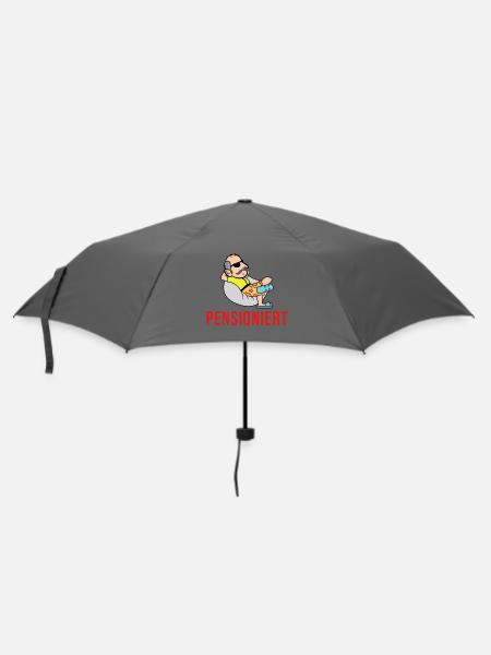 Pensionierung Spruch Senior Ruhestand Pensionär - Regenschirm (klein) - Grau