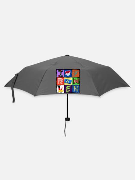 I love Franken - für Franken-Fans - Regenschirm (klein) - Grau