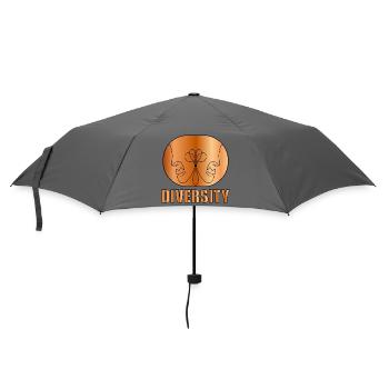 LINE ART FACE - COUPLE DIVERSITY - Umbrella (small) - grey - Front