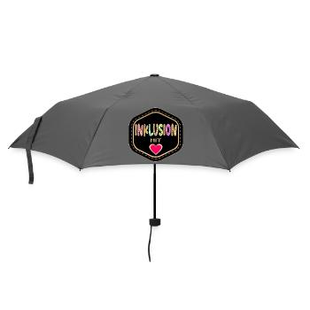 INKLUSION MIT HERZ - Regenschirm (klein) - Grau - Vorne