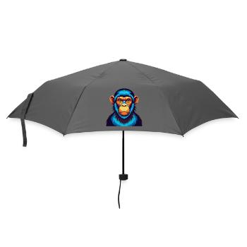 Chimpanzé coloré Kawaii dessin animé Personnage Animal de compagnie - Parapluie standard - bruyère - Devant