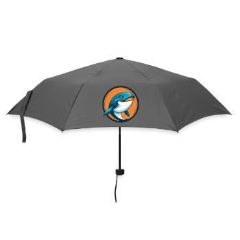 Whale Cute Kawaii Cartoon Clipart Animal Pet Logo - Umbrella (small) - grey - Front