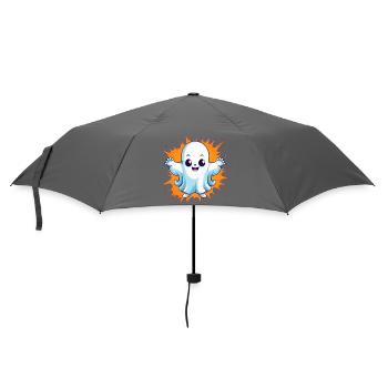 Halloween Gespenst - Regenschirm (klein) - Grau - Vorne