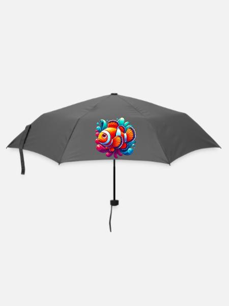 Clownfische - Regenschirm (klein) - Grau