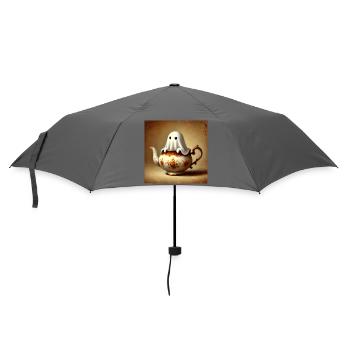 Ghost in the Teapot: Spooky Fun for Halloween - Umbrella (small) - grey - Front