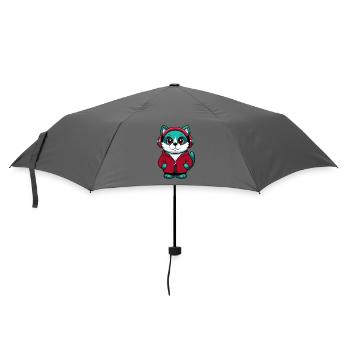 Aegean Cat Breed Cartoon Kawaii Animal Pet - Umbrella (small) - grey - Front
