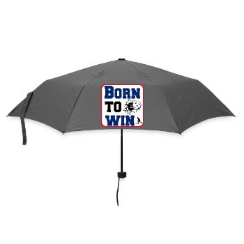 Floorball , Unihockey , Born to win Sticker (25) - Regenschirm (klein) - Grau - Vorne