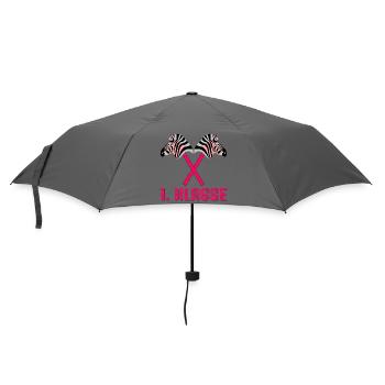 Steckenpferd Einschulung 1. Klasse - Hobby Horsing - Regenschirm (klein) - Grau - Vorne