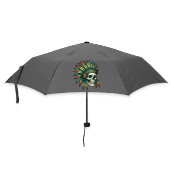 Illustration de crâne tribal indigène - Parapluie standard - bruyère - Devant