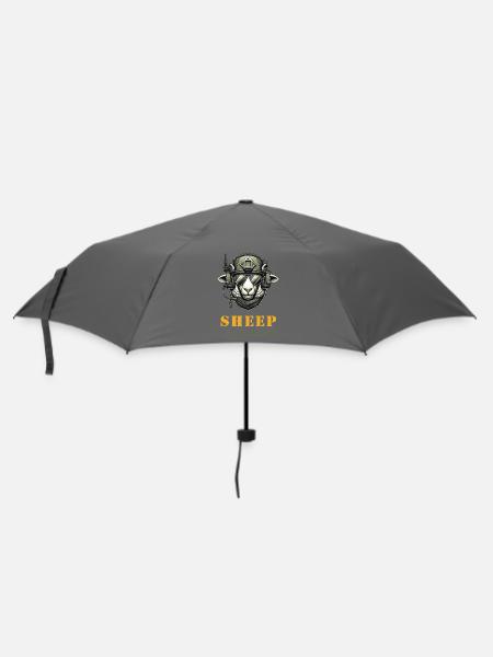Schaf in Mission - Regenschirm (klein) - Grau