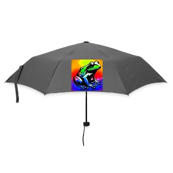 Frosch - Regenschirm (klein) - Grau - Vorne