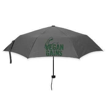 Vegan Gains Vegan Fitness Bodybuilding - Umbrella (small) - grey - Front