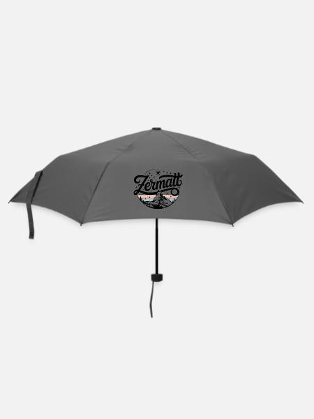 Zermatt - Souvenir Design - Regenschirm (klein) - Grau