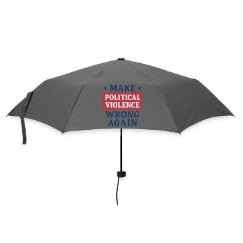 Politische Gewalt wieder falsch machen - Regenschirm (klein) - Grau - Vorne
