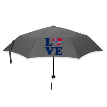 Love - Norway Flag - Norge - Norwegen - Umbrella (small) - grey - Front