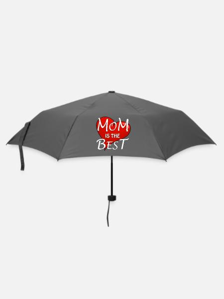 MOM IS THE BEST - Regenschirm (klein) - Grau