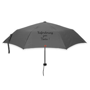 Beförderung zur Tante Baby Herz - Regenschirm (klein) - Grau - Vorne