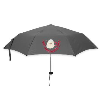 Wärm dich mit Liebe - Momente voller Schokolade - Regenschirm (klein) - Grau - Vorne