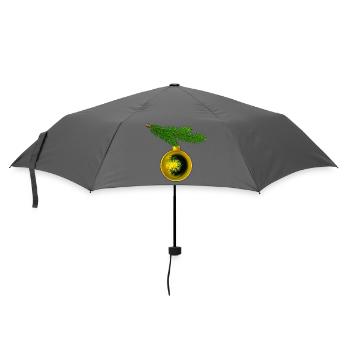 Christmas ball with crustaceous anemones on a fir branch - Umbrella (small) - grey - Front