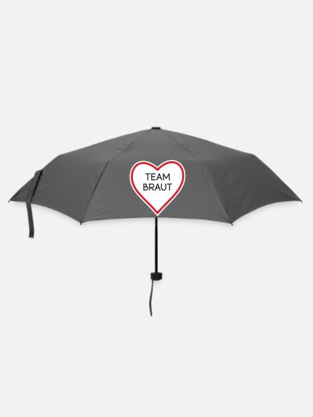 HerzTeam Brautdesign - Regenschirm (klein) - Grau
