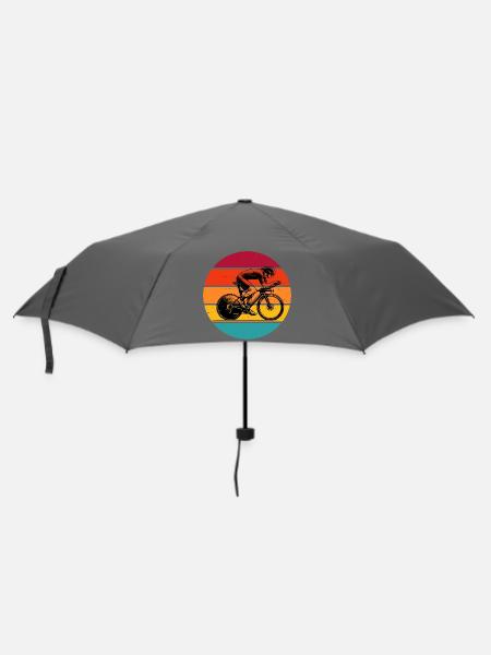 Ein Must Have für echte Rennrad - Regenschirm (klein) - Grau
