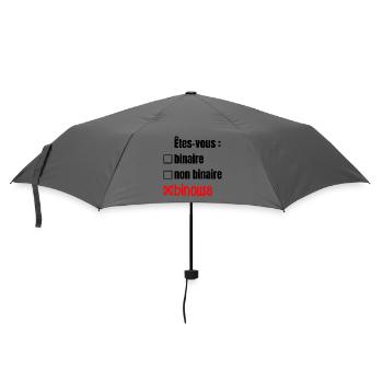 ÊTES-VOUS BINAIRE, NON BINAIRE, BINOUSE !  - Parapluie standard - bruyère - Devant