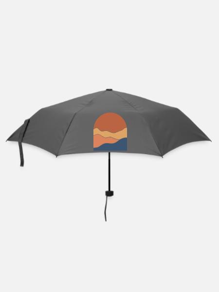 Warm Horizon Layers - Umbrella (small) - grey