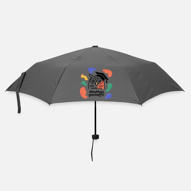 Abschluss-Eule Abstract Organic - Regenschirm (klein) - Grau